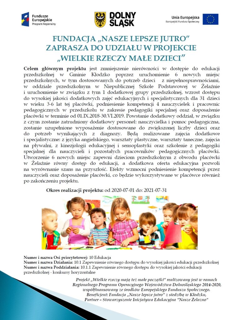 WIELKIE RZECZY, MAŁE DZIECI