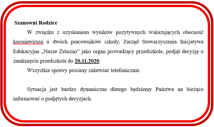 KOMUNIKAT DLA RODZICÓW